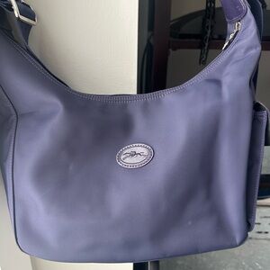 Longchamp Le Pliage Neo Nylon Navy/Plum Hobo Crossbody Bag- EUC!